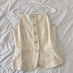 Banana Republic Cream Sleeveless Top